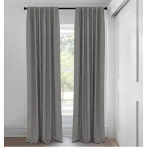 Luxury Silver Gray Blackout Curtain Panel 50x89 Light-Blocking Drapery